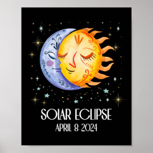 Solar Eclipse 2024 Niedlich Solar Eclipse Kids Boy Poster