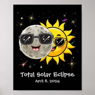 Solar Eclipse 2024 Niedlich Solar Eclipse Kids Boy Poster