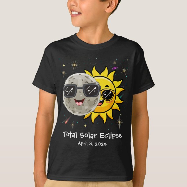 Solar Eclipse 2024 Niedlich Solar Eclipse Kids Boy T-Shirt (Vorderseite)