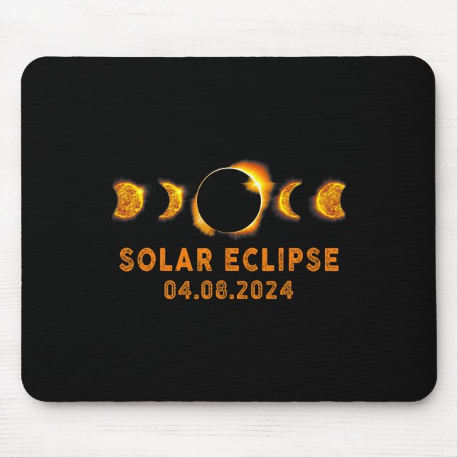 Solar Eclipse 2024 Niedlich Solar Eclipse Kinder K Mousepad (Vorne)