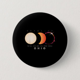 Solar Eclipse 2024 Ohio Total Eclipse America Grap Button