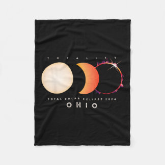 Solar Eclipse 2024 Ohio Total Eclipse America Grap Fleecedecke