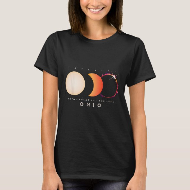 Solar Eclipse 2024 Ohio Total Eclipse America Grap T-Shirt (Vorderseite)