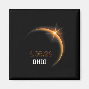 Solar Eclipse 2024 Ohio Totality Spring 4,08,24 Magnet