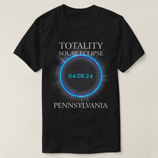Solar Eclipse 2024 Pennsylvania 040824 Astronomie  T-Shirt (Design vorne)