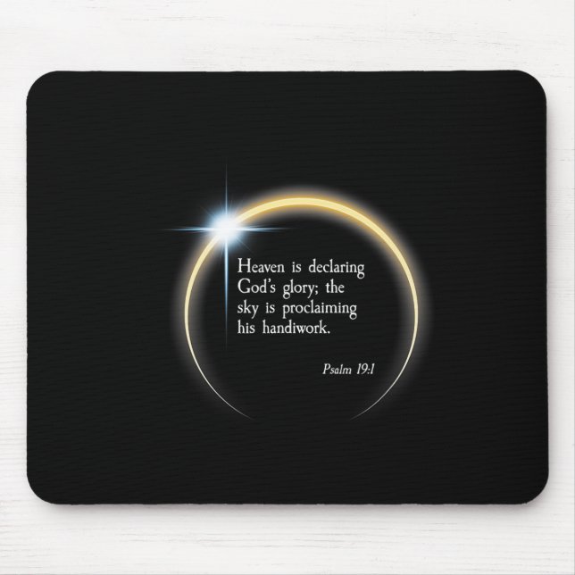 Solar Eclipse 2024 - Psalm 191 Mousepad (Vorne)