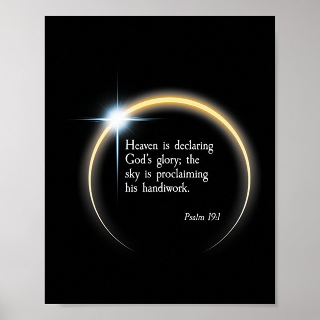 Solar Eclipse 2024 - Psalm 191 Poster (Vorne)