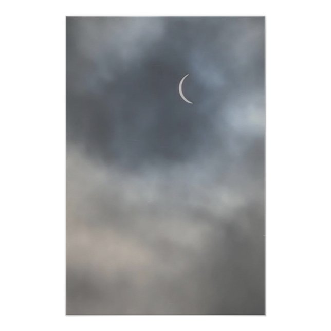 Solar Eclipse 2024 Raumastronomie Moderner Mond Poster (Vorderseite)
