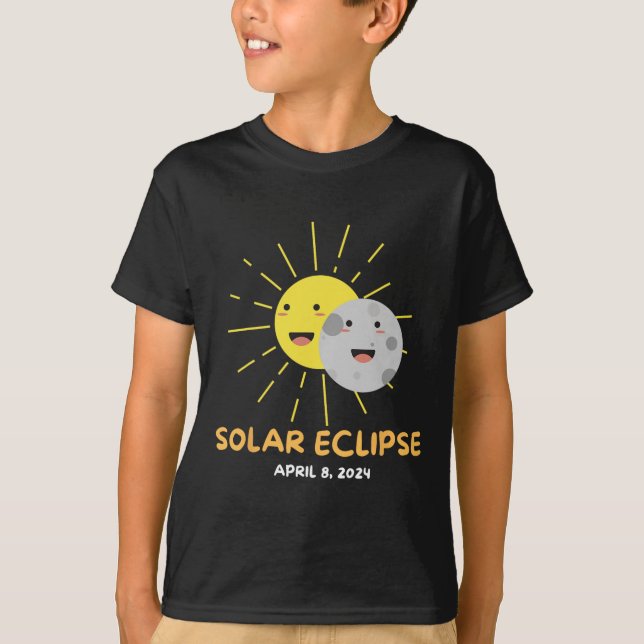 Solar Eclipse 2024 Solar Eclipse Kinder Kleinkind  T-Shirt (Vorderseite)