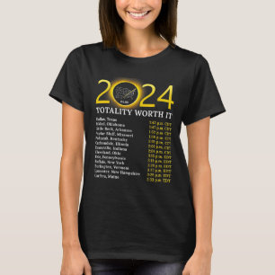 Solar Eclipse 2024 Sonne Totalität mit Wert insges T-Shirt