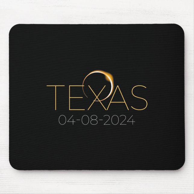 Solar Eclipse 2024 Staat Texas Total Solar Eclipse Mousepad (Vorne)