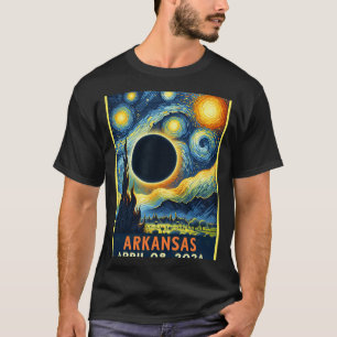 Solar Eclipse 2024 Starry Night T-Shirt