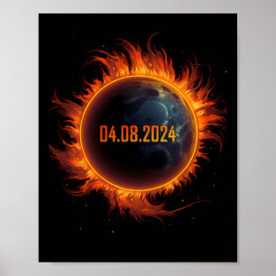 Solar-Eclipse 2024 Sun-Eclipse insgesamt 1 Poster