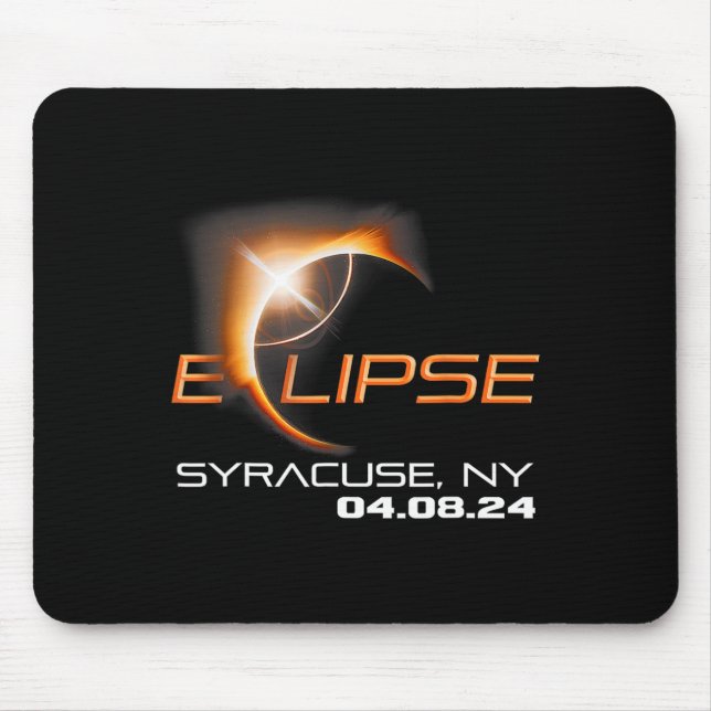 Solar Eclipse 2024 Syrakus New York Mousepad (Vorne)