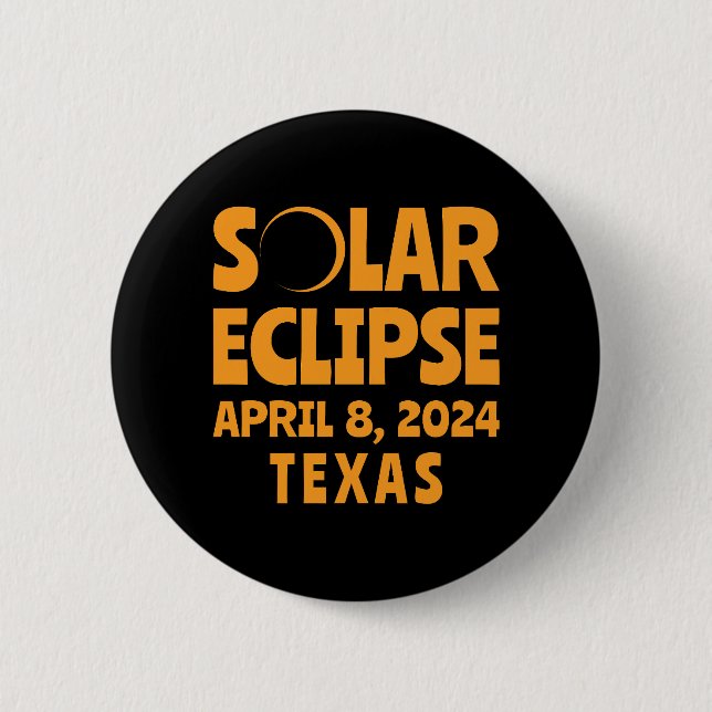 Solar Eclipse 2024 Texas Button (Vorderseite)
