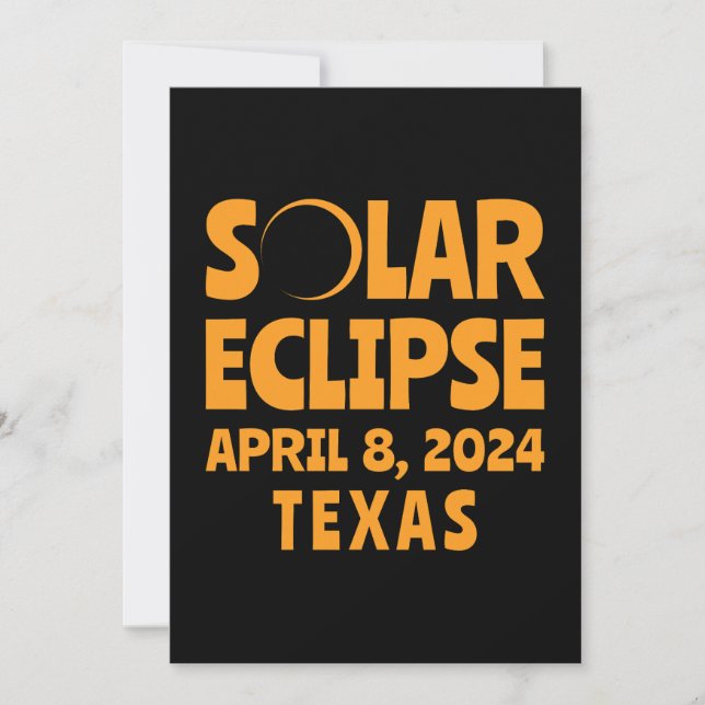 Solar Eclipse 2024 Texas Einladung (Vorderseite)
