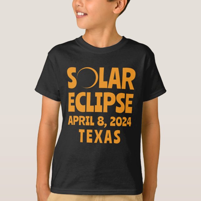 Solar Eclipse 2024 Texas T-Shirt (Vorderseite)
