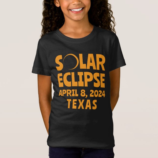 Solar Eclipse 2024 Texas T-Shirt (Vorderseite)