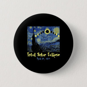 Solar Eclipse 2024 Totalität April 8 Männer Frauen Button
