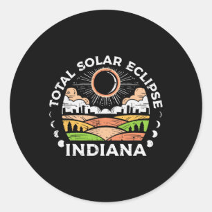 Solar Eclipse 2024 Totalität April 8 Männer Frauen Runder Aufkleber