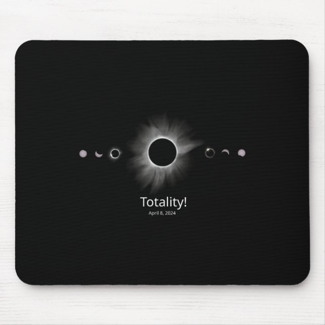 Solar Eclipse 2024 Totalität Mousepad (Vorne)