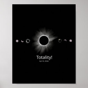 Solar Eclipse 2024 Totalität Poster