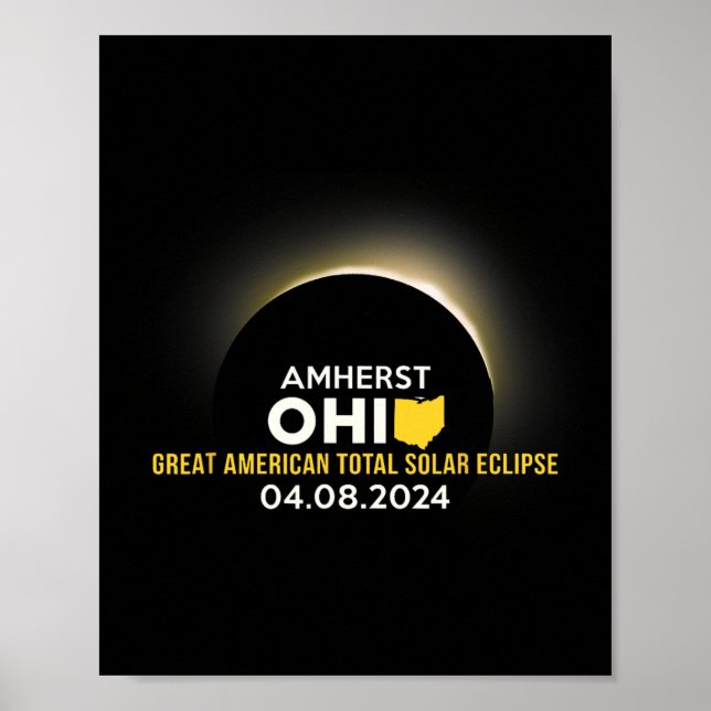 Solar Eclipse 2024 Totality 8. April Poster (Vorne)