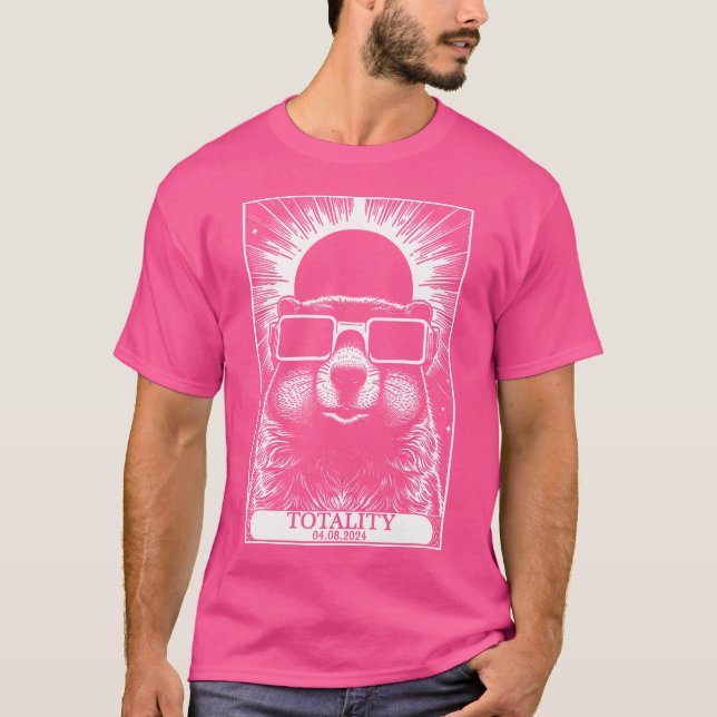 Solar Eclipse 2024 Totality Tarot Card Groundhog A T-Shirt (Vorderseite)