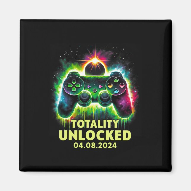 Solar Eclipse 2024 Videospiel Magnet (Vorne)