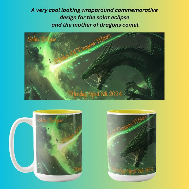 Solar Eclipse 2024 Zweifarbige Tasse (Von Creator hochgeladen)