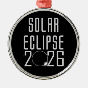 Solar Eclipse 2026 Gedenkveranstaltung Ornament Aus Metall