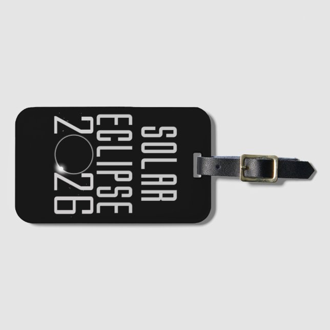 Solar Eclipse 2026 Grocery Tote Gepäckanhänger (Vorderseite (Horizontal))