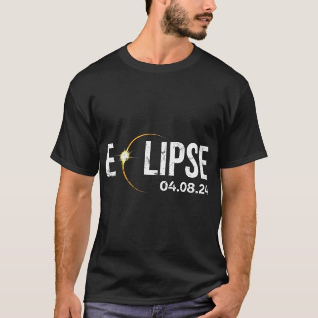 Solar Eclipse 4.08.24 2024 Erwachsene Kinder Ameri T-Shirt (Vorderseite)