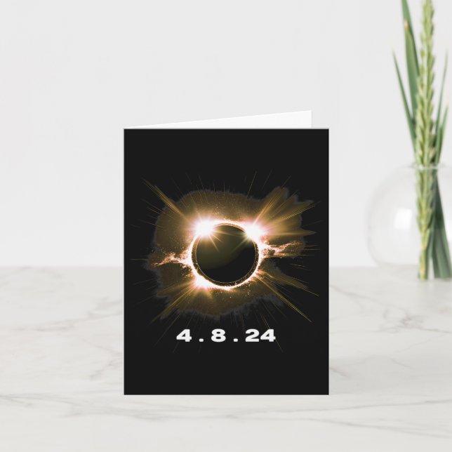 Solar Eclipse 4.8.24 Totality Event 2024 Souvenir Karte (Vorderseite)