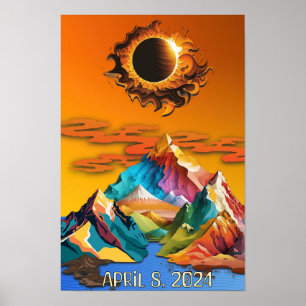 Solar Eclipse 8. April 2024 Poster