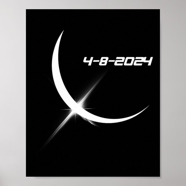 Solar Eclipse 8. April 2024 Poster (Vorne)