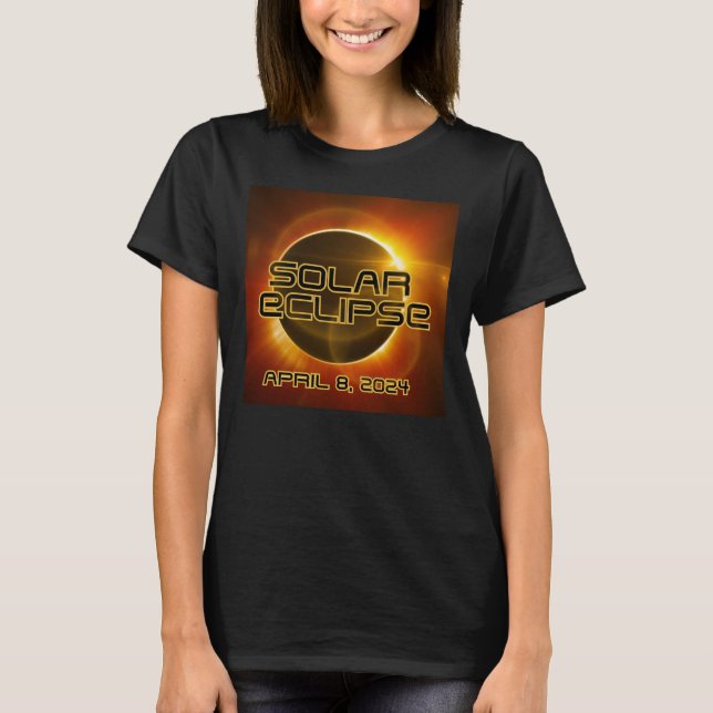 Solar Eclipse 8. April 2024 T-Shirt (Vorderseite)
