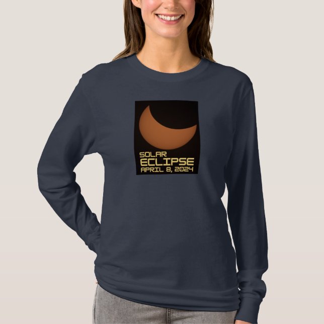 Solar Eclipse 8. April 2024 T-Shirt (Vorderseite)