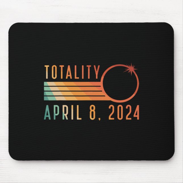 Solar Eclipse 8. April 2024 Totality Solar Eclipse Mousepad (Vorne)