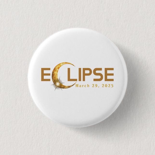 Solar Eclipse American Event 3.29.2025 Button (Vorderseite)