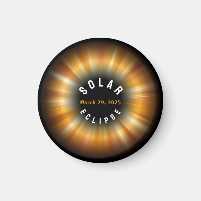 Solar Eclipse American Event 3/29/2025 INDIVIDUELL Magnet (Vorne)