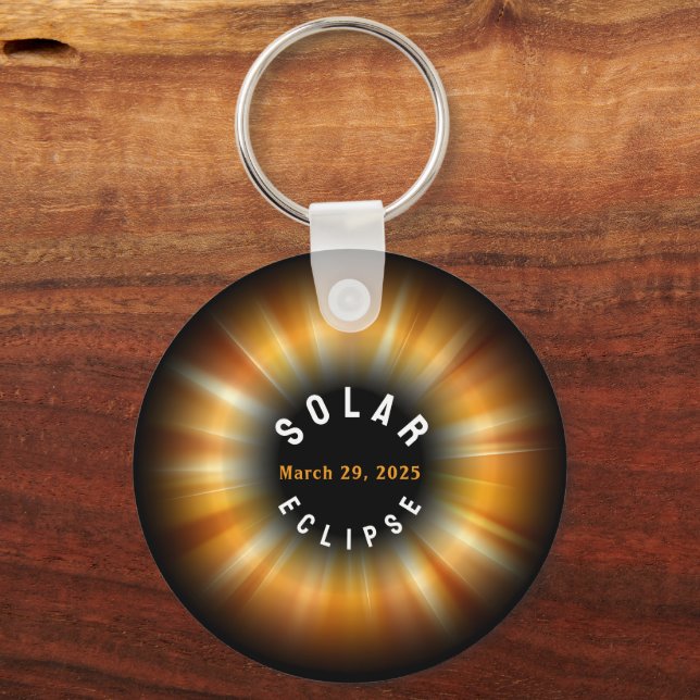 Solar Eclipse American Event 3/29/2025 INDIVIDUELL Schlüsselanhänger (Vorderseite)