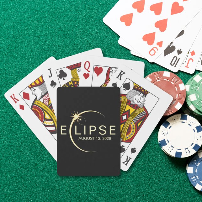 Solar Eclipse Astronomy Event 2026 Spielkarten (Solar Eclipse Astronomy Event 2026 Poker Cards)