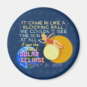 Solar Eclipse August 21 2017 American Funny Magnet