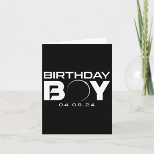 Solar Eclipse Birthday Boy insgesamt 8. April 2024 Karte