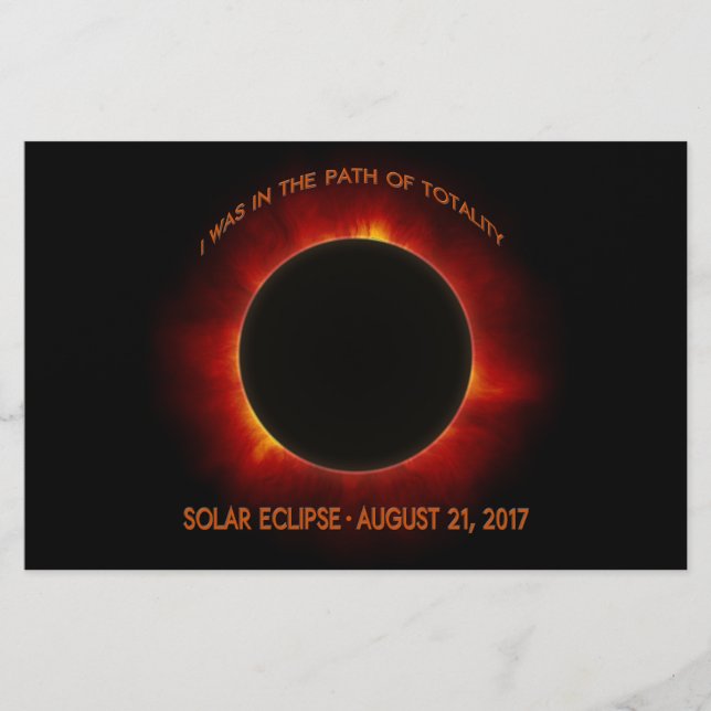 Solar-Eclipse Briefpapier (Vorderseite)