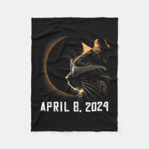 Solar Eclipse Cat Solar Eclipse Brille Cat Fleecedecke