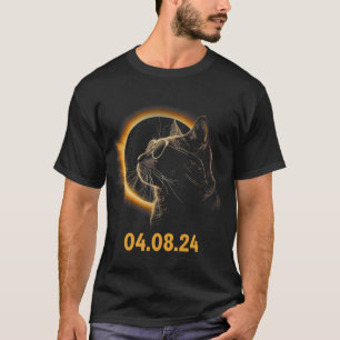 Solar Eclipse Cat Solar Eclipse Brille Cat Funny T-Shirt