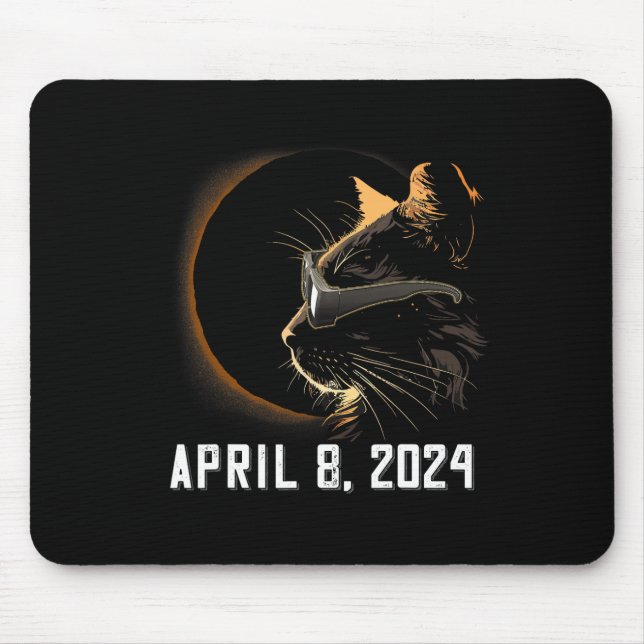 Solar Eclipse Cat Solar Eclipse Brille Cat Mousepad (Vorne)