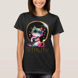 Solar Eclipse Cat Wearing Solar Eclipse Brille T-Shirt